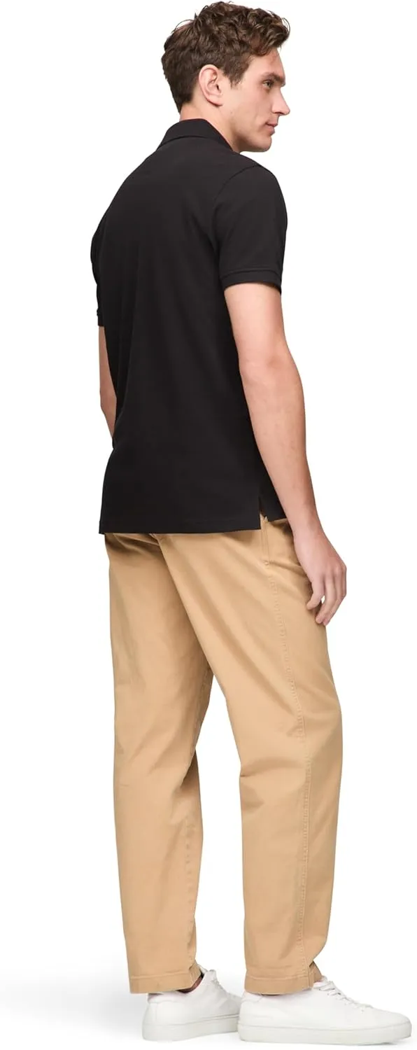 Tommy Hilfiger Men's Short Sleeve Polo Shirts in Classic Fit with Stretch and Organic Pique Cotton