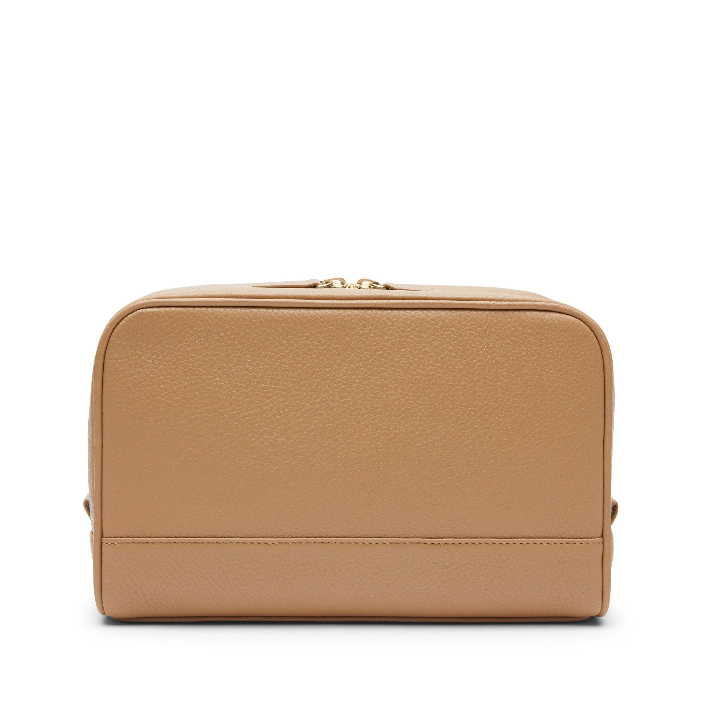 Top Zip Toiletry Bag Camel