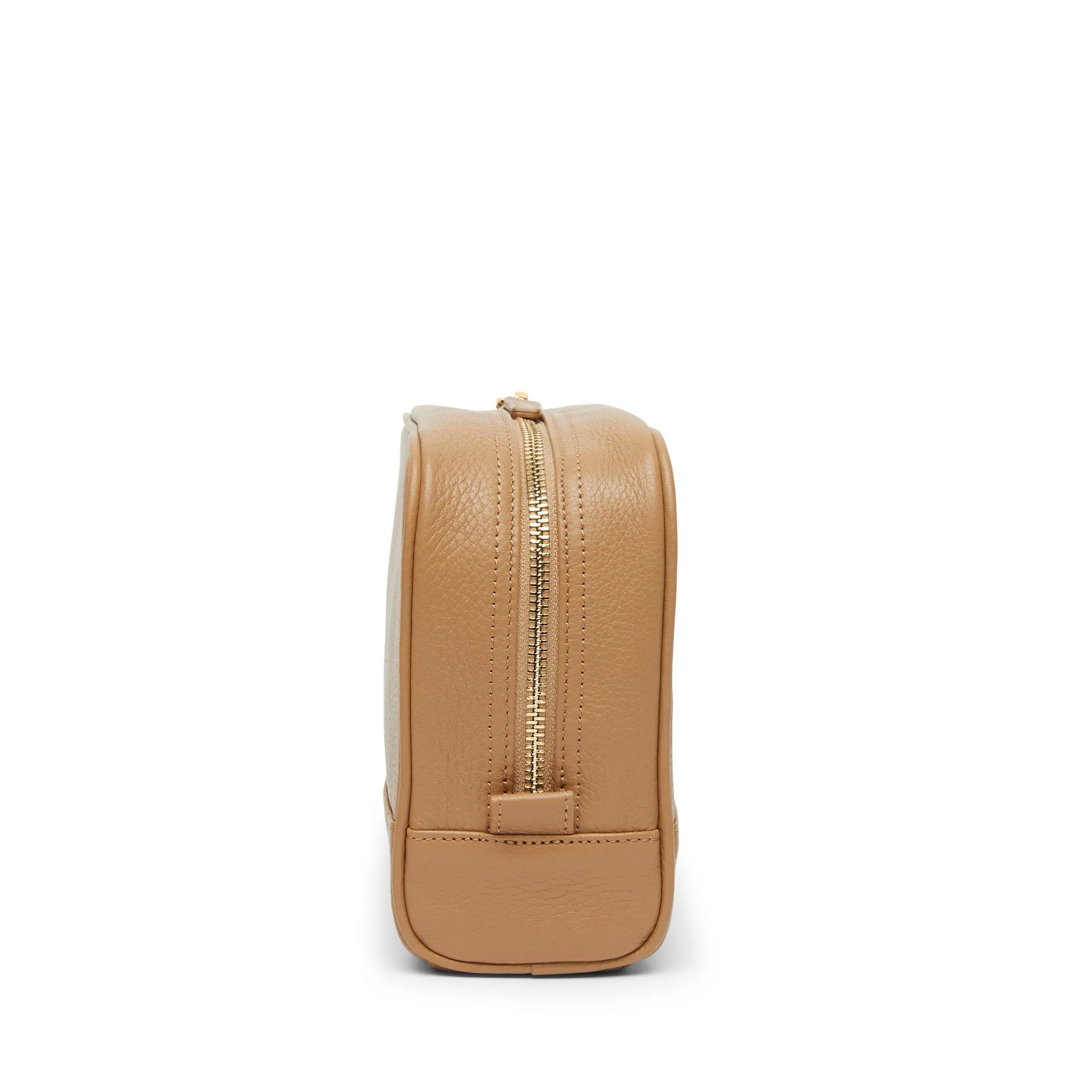 Top Zip Toiletry Bag Camel