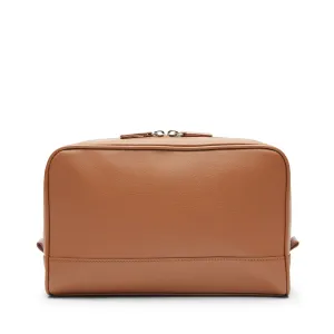 Top Zip Toiletry Bag Cognac
