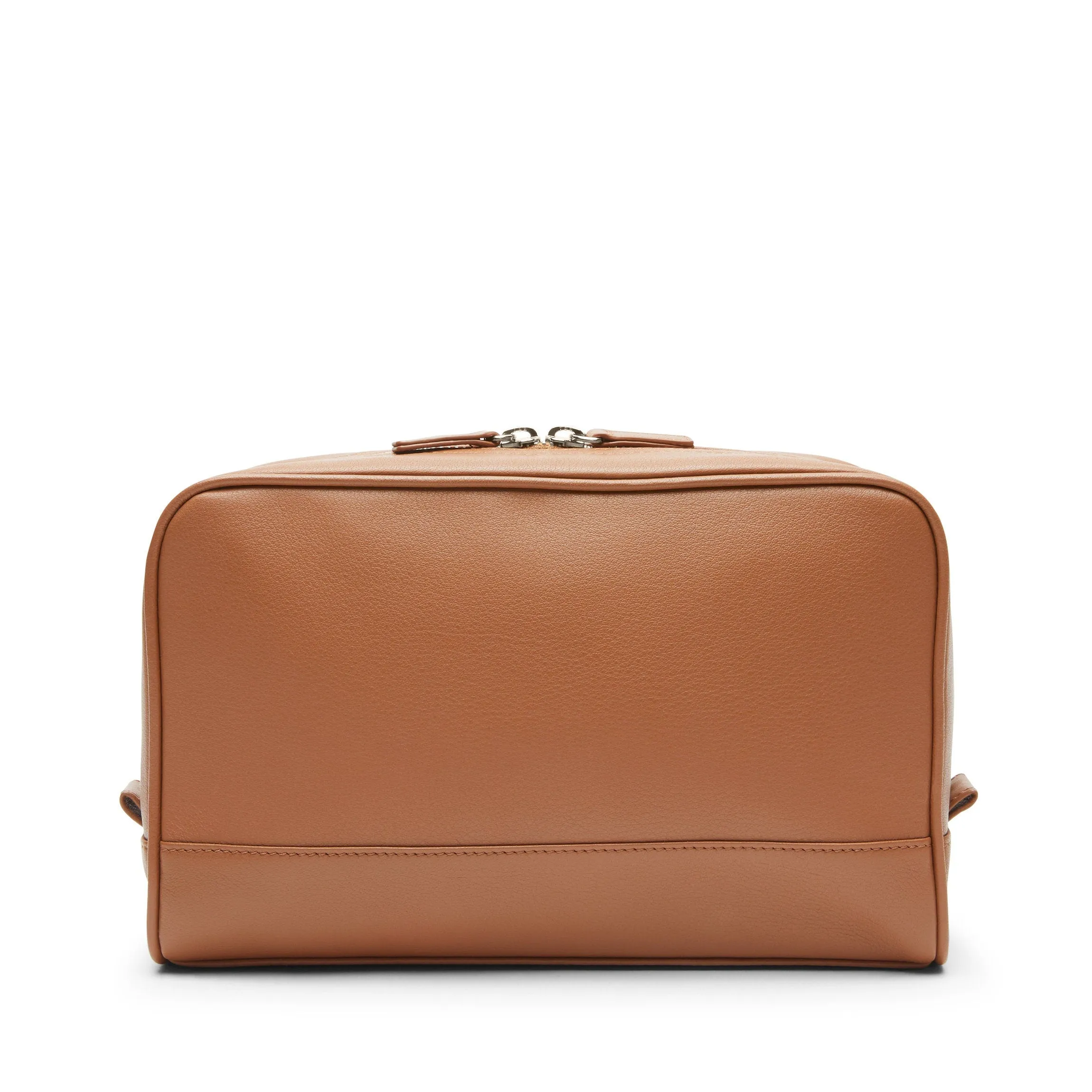 Top Zip Toiletry Bag Cognac