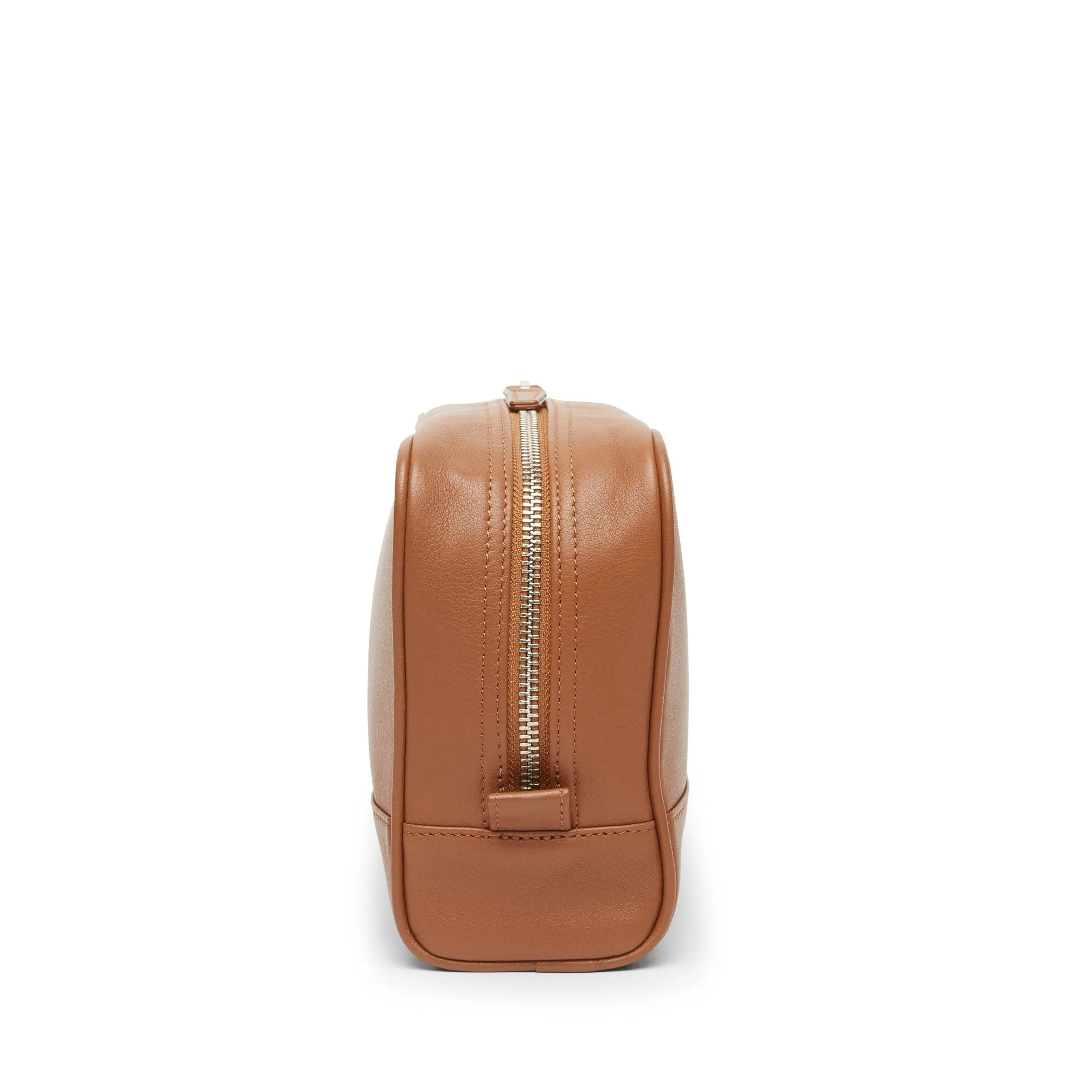 Top Zip Toiletry Bag Cognac