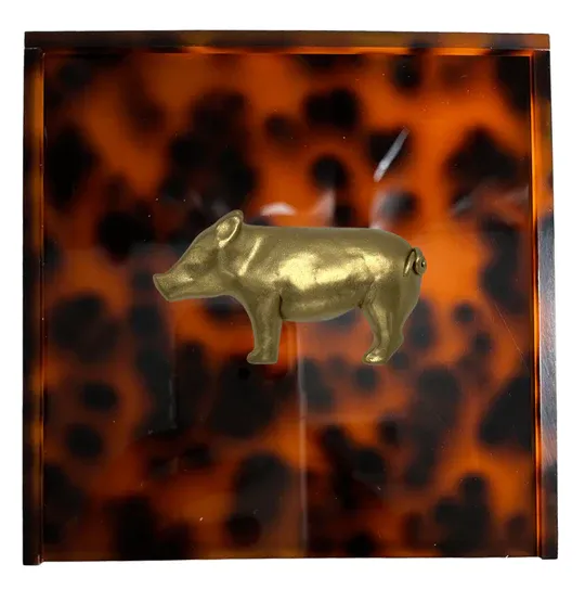 Tortoise Cocktail Napkin Holder- Pig