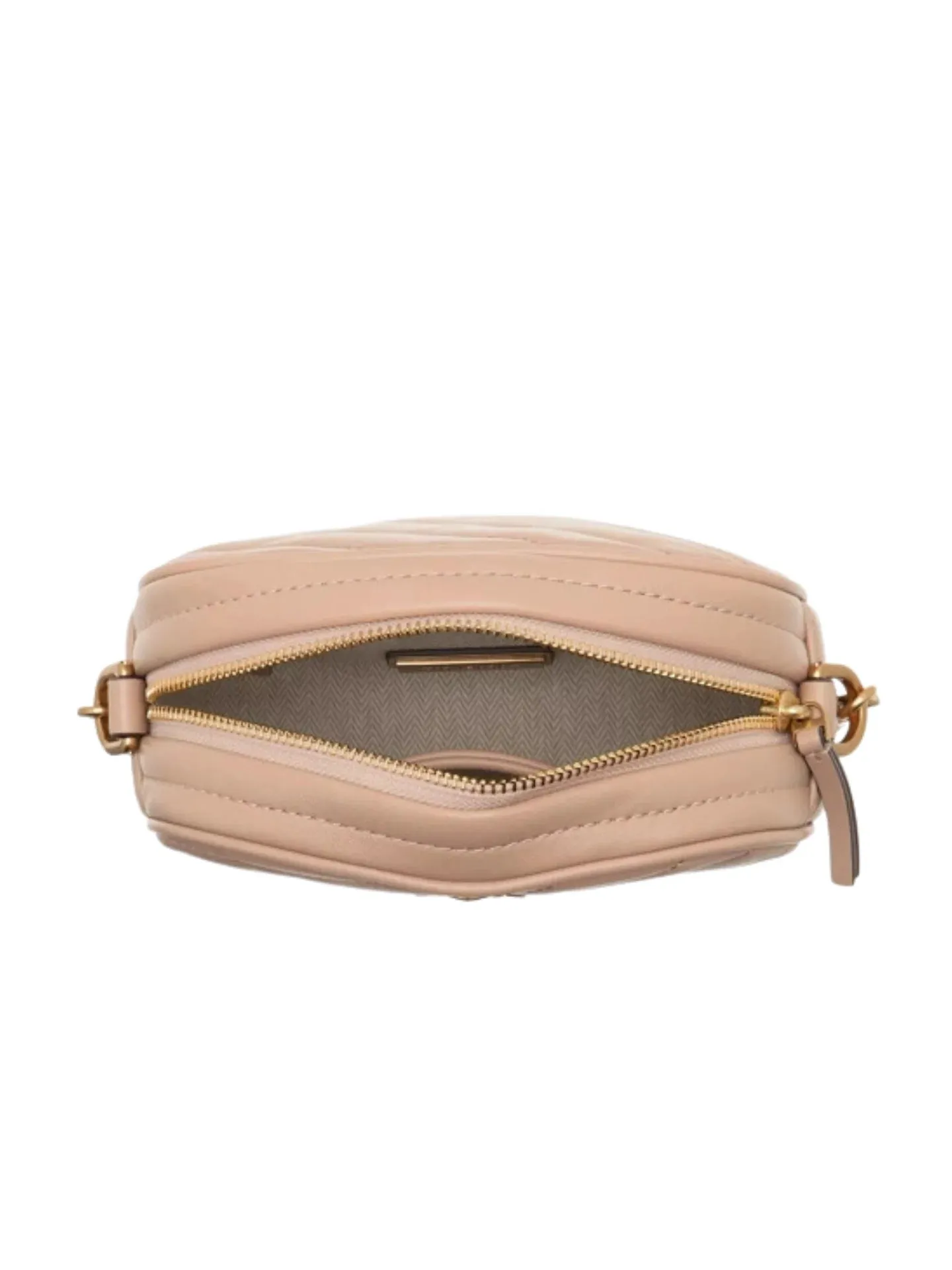 Tory Burch Kira Chevron Small Camera Bag Devond Sand