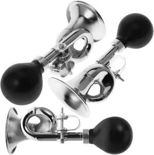 Toyvian 3pcs Loud Bike Horn High-Decibel Squeeze Horn for Easy Install Handlebar Sound Maker Versatile Accessories Finish for
