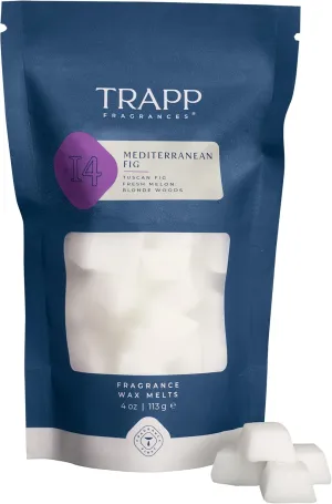 Trapp | No. 14 - Mediterranean Fig | Scented Wax Home Fragrance Melts | 4 oz. Bag | Scent Notes of Tuscan Fig, Fresh Melon, and Blonde Woods | Soy Wax Blend | Made in USA