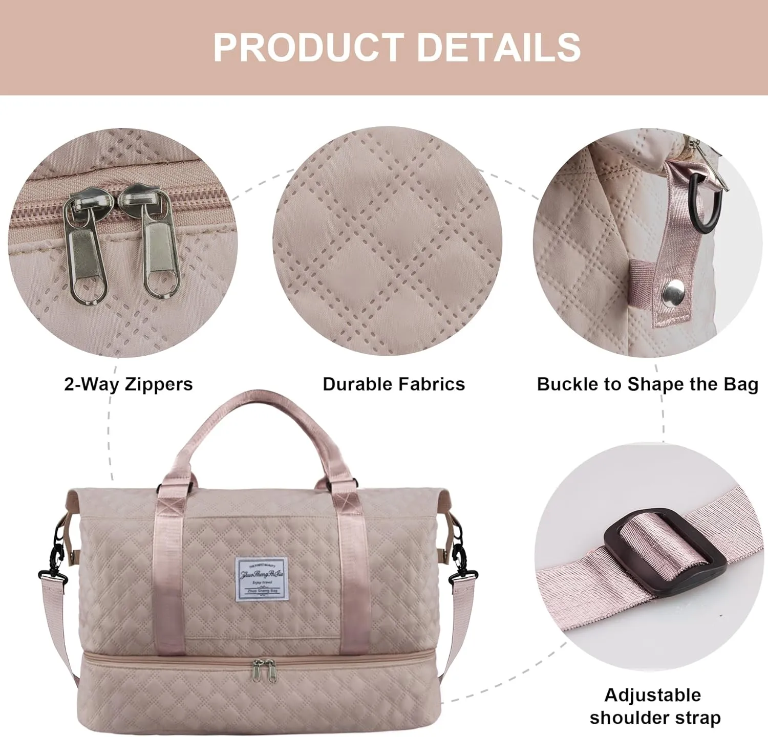 Travel Duffel Bag Weekender Overnight Bag for Women Carry On Gym Bag Travel Essentials