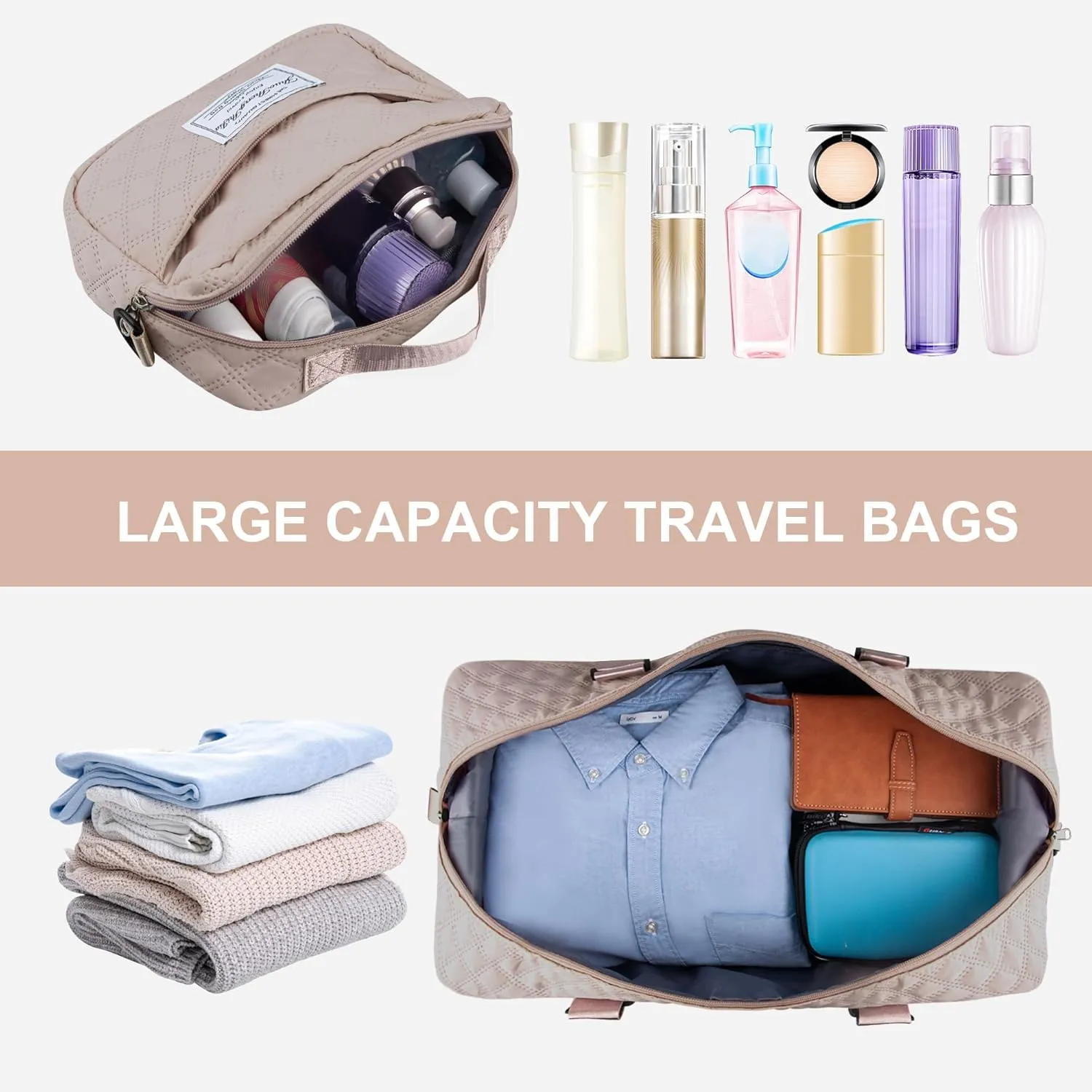 Travel Duffel Bag Weekender Overnight Bag for Women Carry On Gym Bag Travel Essentials