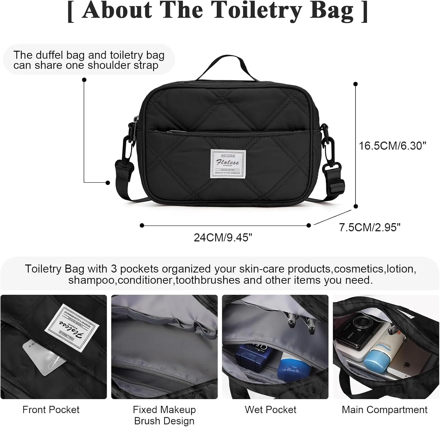 Travel Duffel Bag,Sports Tote Gym Bag,Shoulder Weekender Overnight Bag for Women