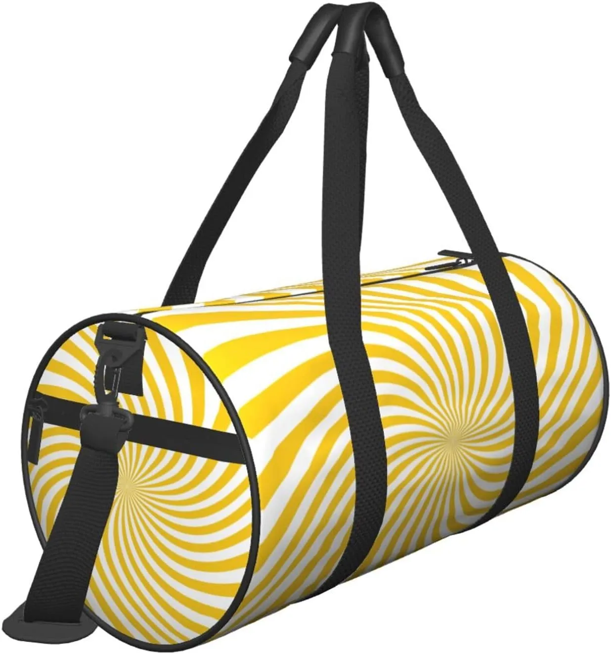 Travel Duffle Bag for Men Women, Yellow Spiral 1 Duffle Bags for Sport Gym Overnight Luggage