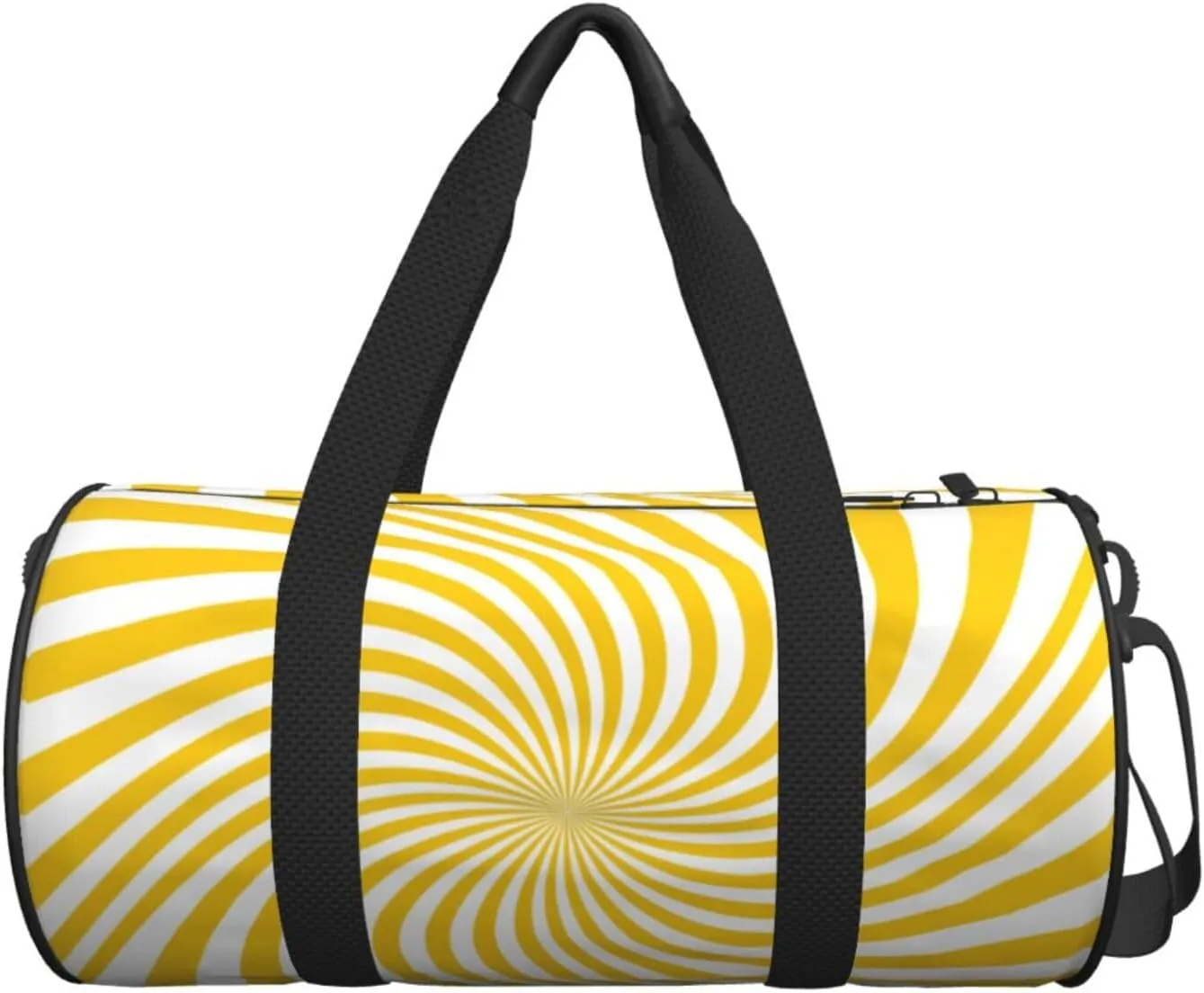 Travel Duffle Bag for Men Women, Yellow Spiral 1 Duffle Bags for Sport Gym Overnight Luggage