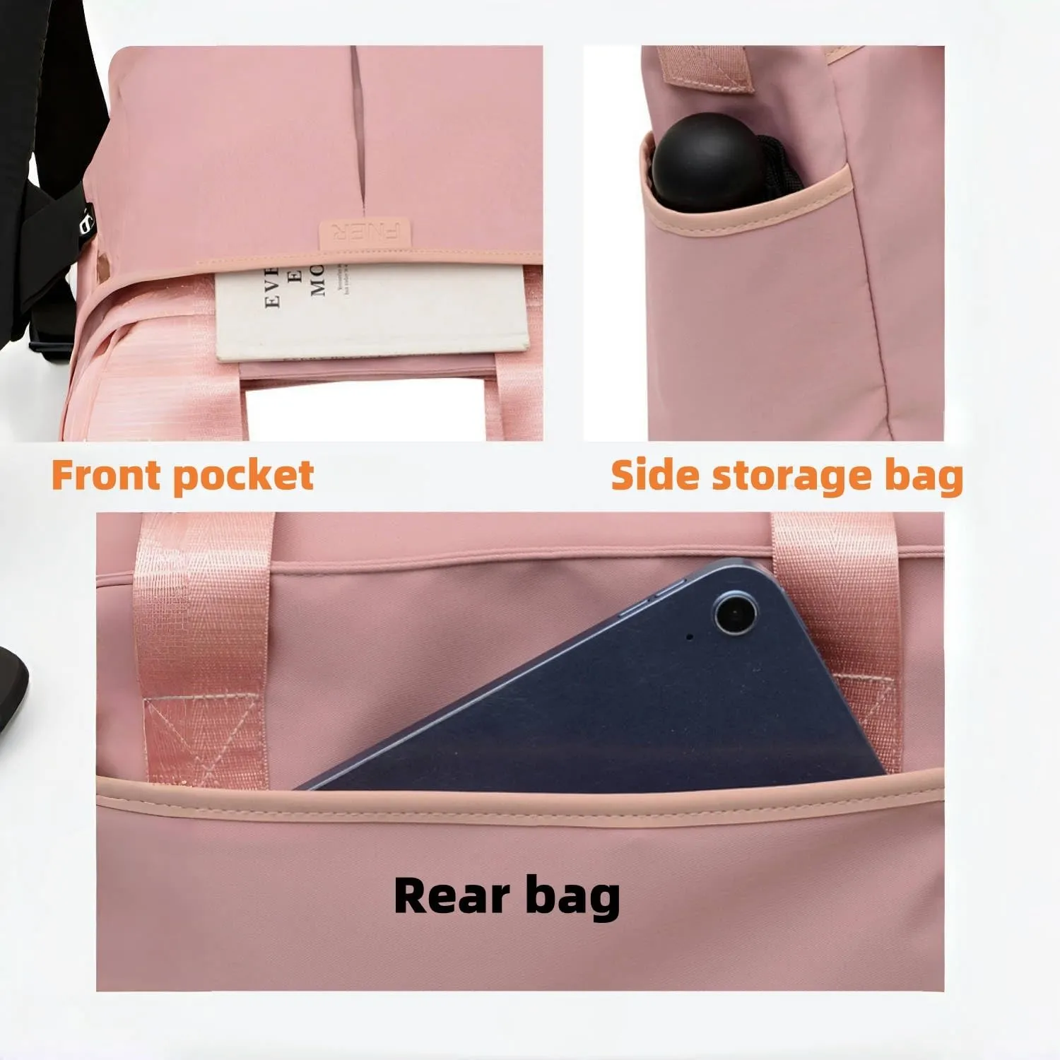 Travel Duffle Bag, Waterproof Weekender Overnight Hospital Bags for Women Men with Toiletry Bag Lightweight Carry on Personal Item Duffle Gym Bag for Travel, Airplanes, Sports (C)