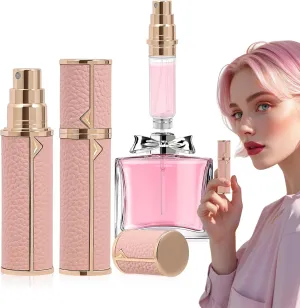 Travel Perfume Bottle Refillable – 5ml & 10ml Mini Fine Mist Spray Atomizer, Leak-Proof & Easy Refill, Small Pocket and Purse-Sized, TSA-Approved, for Men and Women (Pink, 10ml)