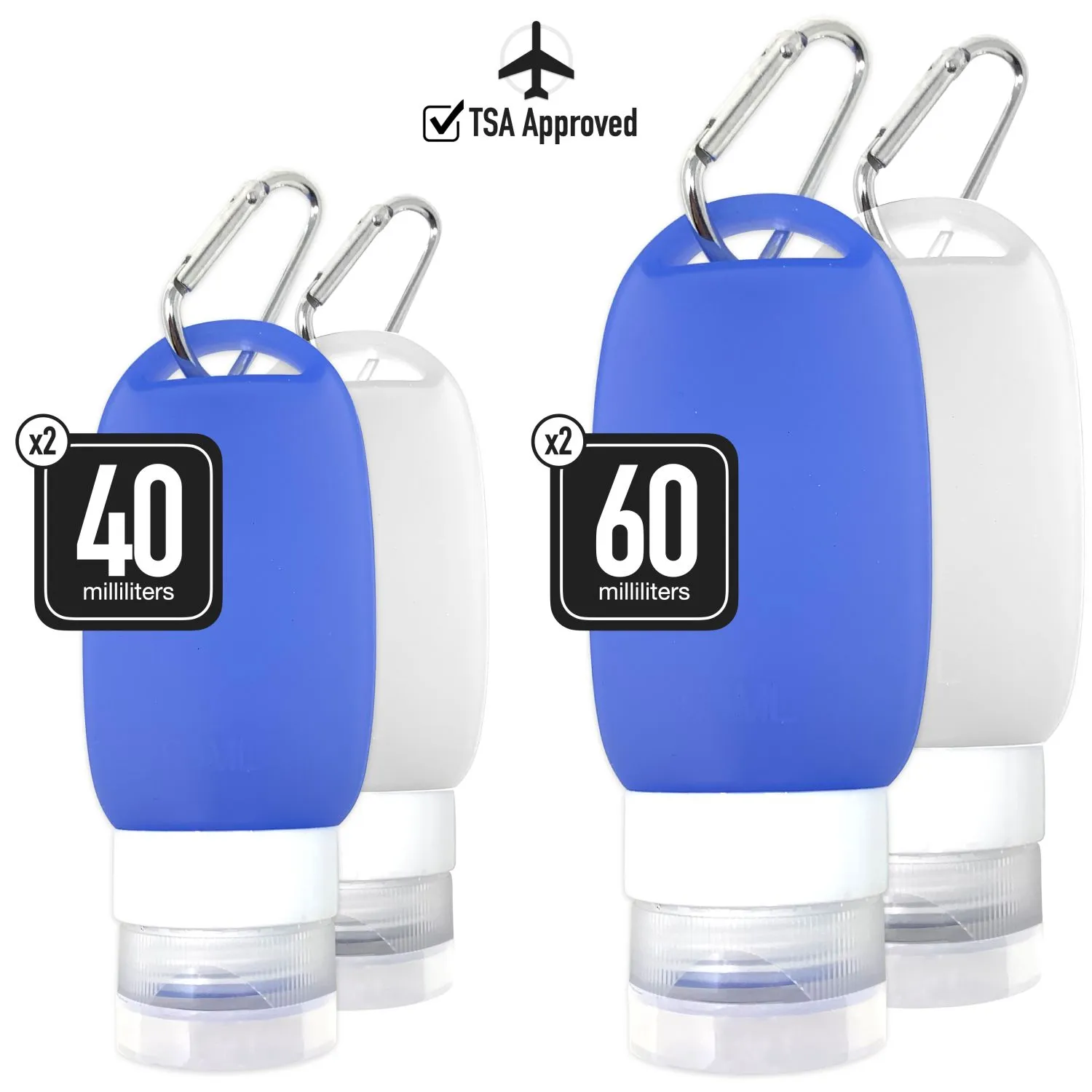 Travel Shampoo Bottles (Silicon) Leak Proof Squeeze Bottles