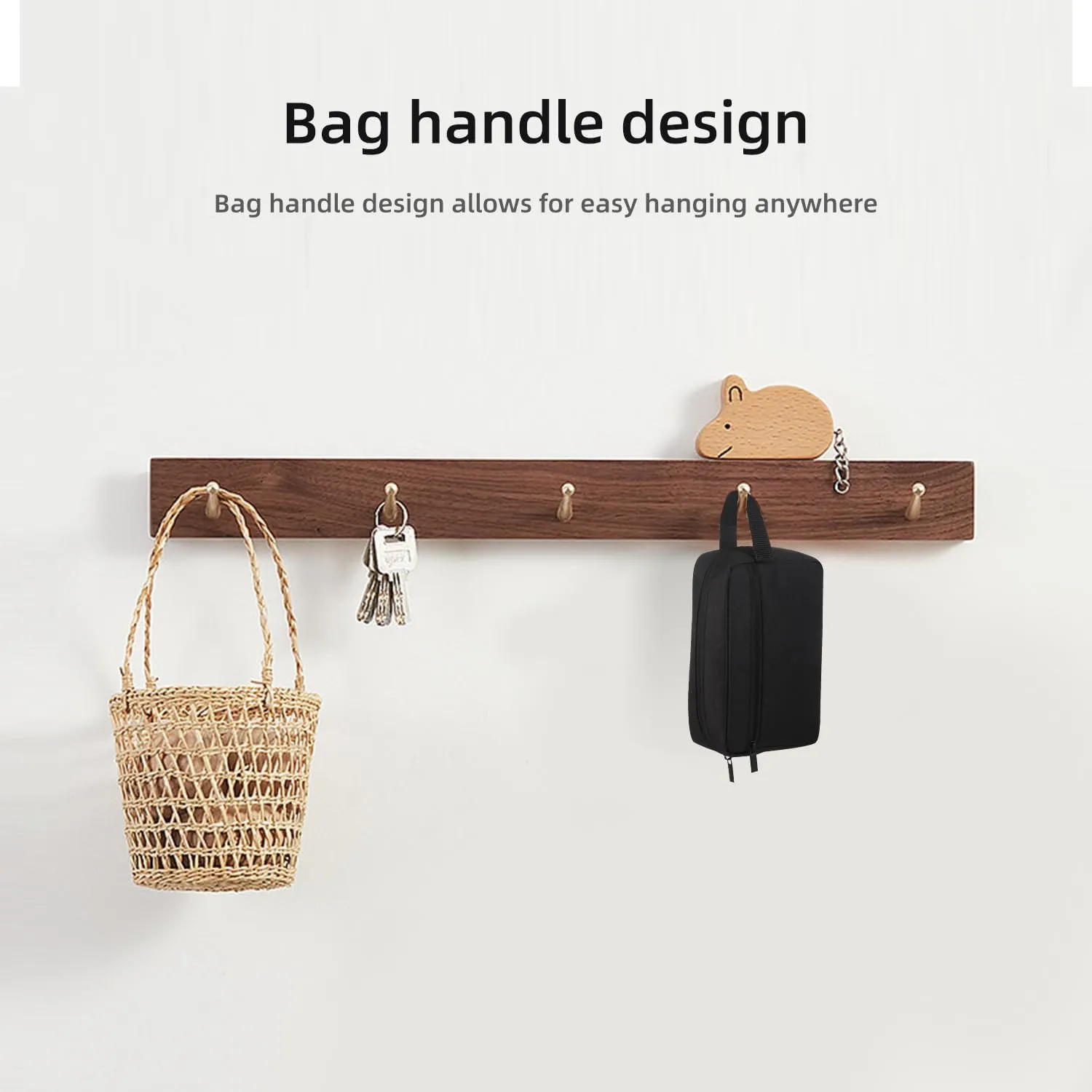 Travel Toiletry bag Toiletry bag for women men Hanging Cosmetic bag Travel accessories for Women Men (Black)