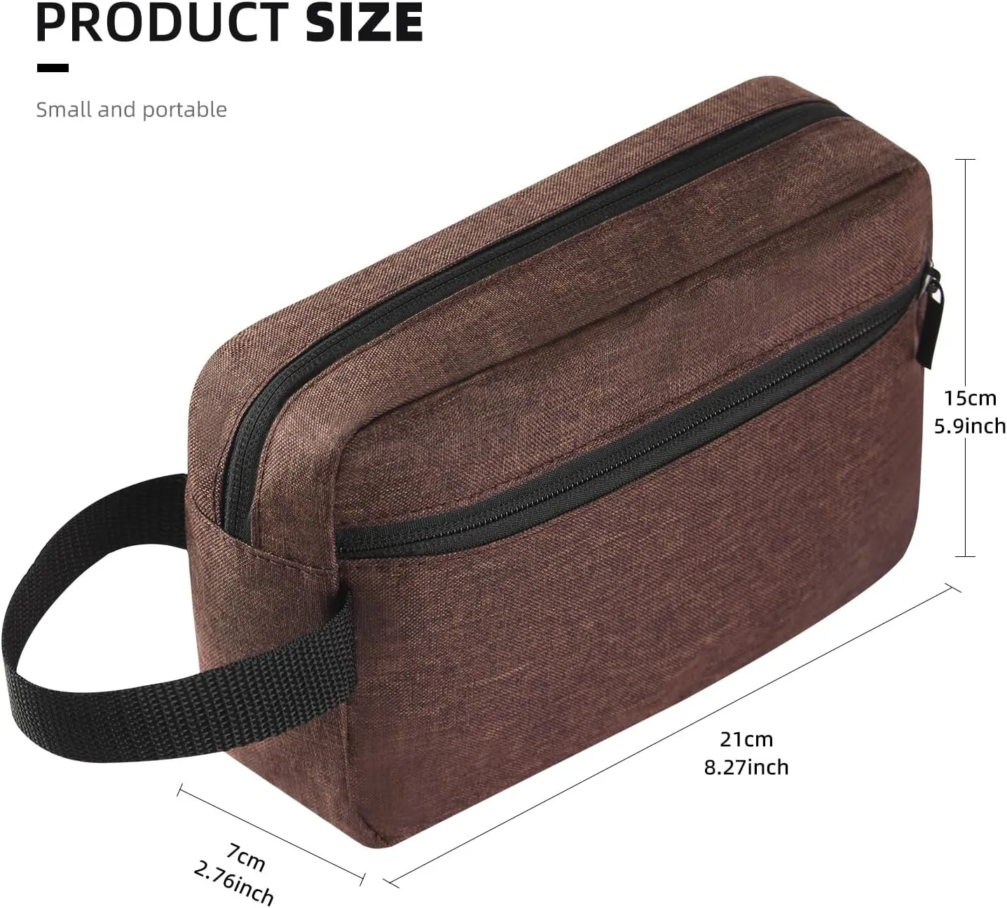 Travel Toiletry bag Toiletry bag for women men Hanging toiletry bag Cosmetic bag Travel accessories for Women Men (Brown)