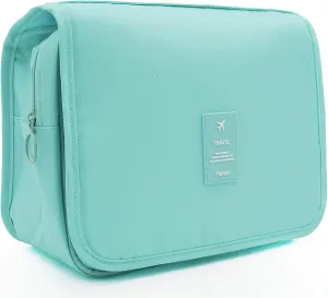 Trawila Travel Hanging Toiletry Bag Cosmetic Bag Makeup Organizers for Men & Women with Sturdy Hook (Blue)
