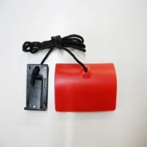 Treadmill Safety Key Lanyard Red ABS Plastic Braided Cord Emergency Key - Emergency Stop Treadmill Accessory Safety Clip P/N 243532 - Works with FreeMotion 750