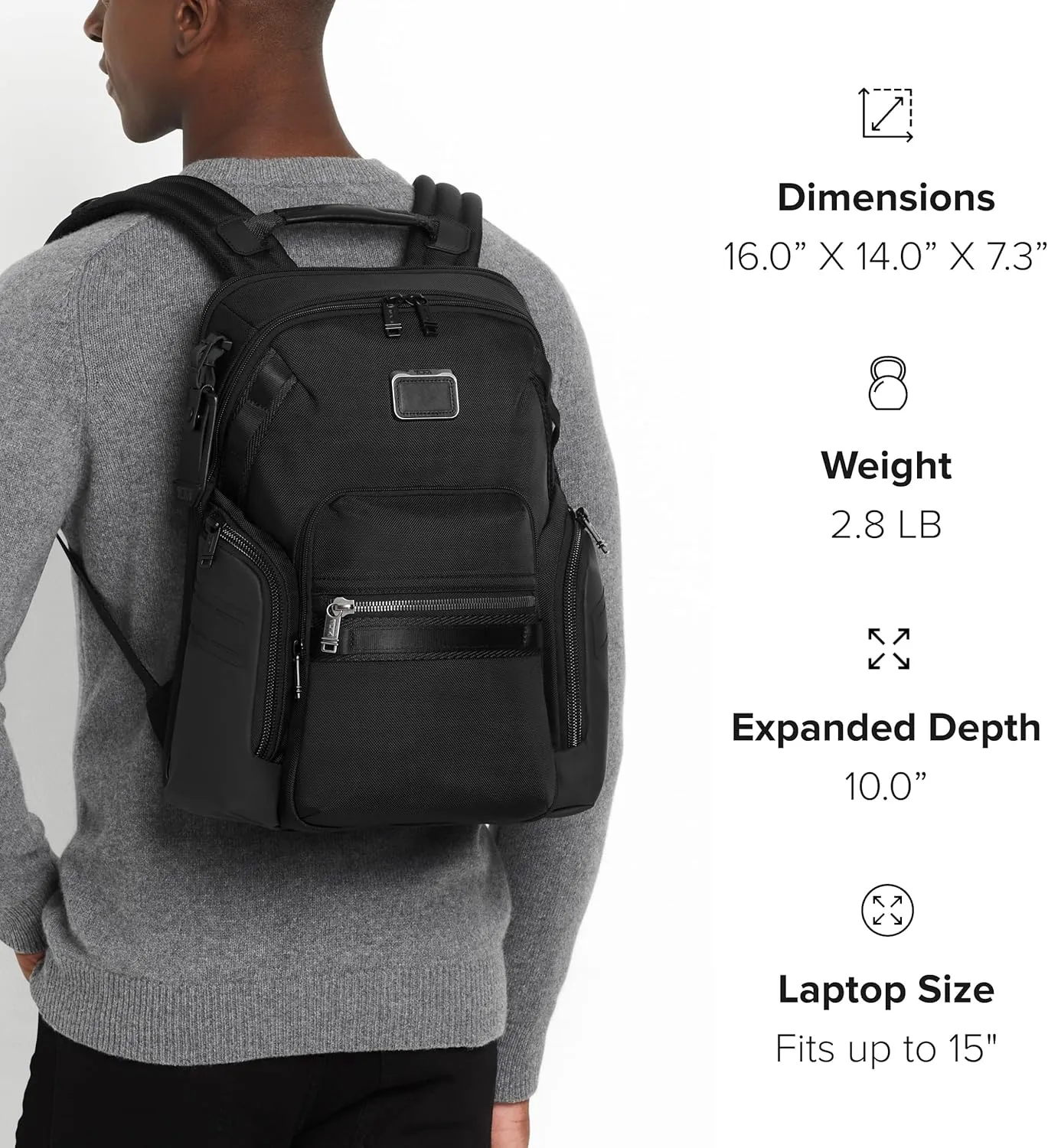 Tumi Men's Navigation Backpack, Oxblood, One Size