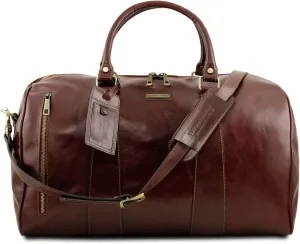Tuscany Leather TL Voyager Travel leather duffle bag - Large size - TL141794 (Brown)