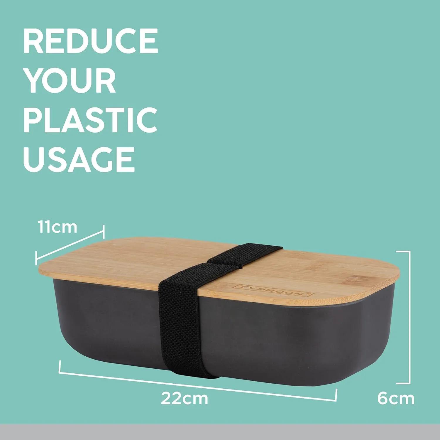 Typhoon PURE Collection | Bamboo Fiber Lunch Box - Color (Black)
