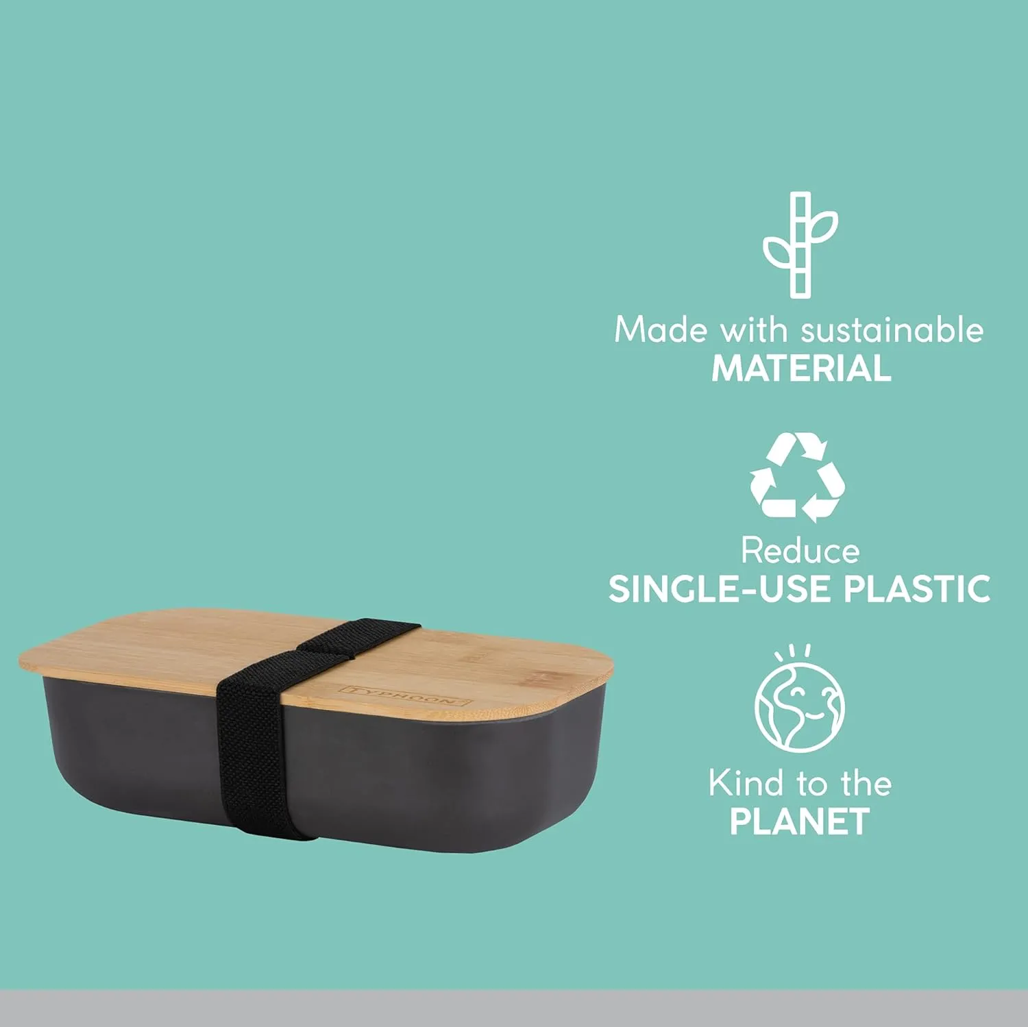 Typhoon PURE Collection | Bamboo Fiber Lunch Box - Color (Black)
