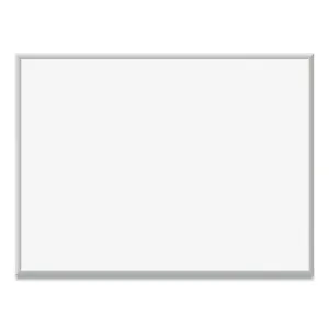 U Brands Magnetic Dry Erase Board with Aluminum Frame, 48" x 36" (Actual Size: 47" x 35"), White Surface, Satin Aluminum Frame