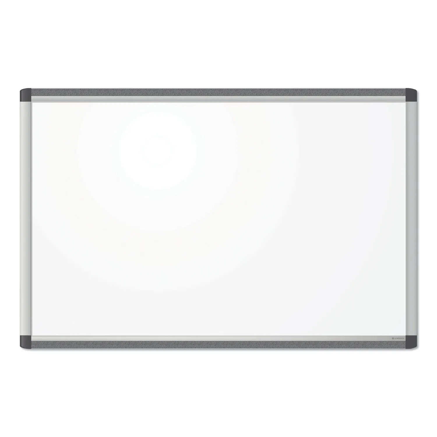 U Brands PINIT Magnetic Dry Erase Board, 36" x 24" (Actual Size: 35" x 23"), White Surface, Satin Aluminum Frame