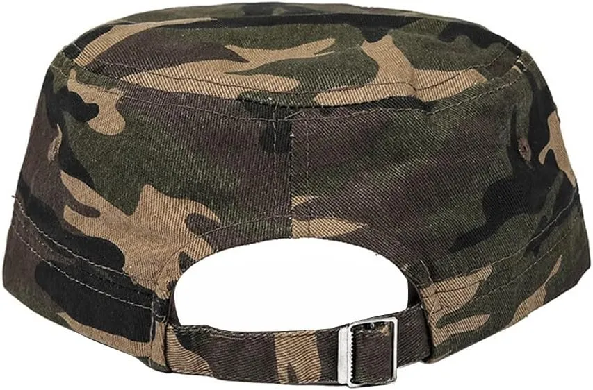 Unisex Cadet Army Cap Military Hat Camouflage Adjustable Unisex Flat Top Cap Men Women Army Baseball Cap