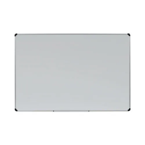 Universal® Magnetic Steel Dry Erase Marker Board, 72" x 48", White Surface, Satin Aluminum Frame