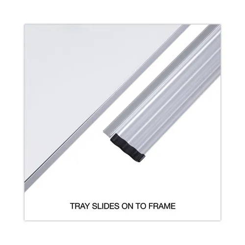 Universal® Magnetic Steel Dry Erase Marker Board, 72" x 48", White Surface, Satin Aluminum Frame