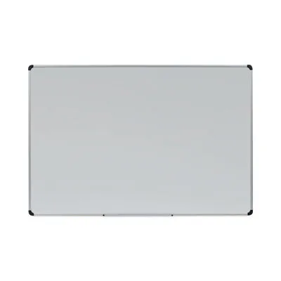 Universal® Magnetic Steel Dry Erase Marker Board, 72" x 48", White Surface, Satin Aluminum Frame
