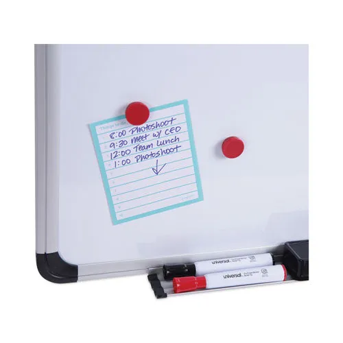 Universal® Magnetic Steel Dry Erase Marker Board, 72" x 48", White Surface, Satin Aluminum Frame