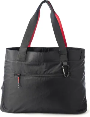 Universal Tote Bag, Foldable Nylon Shoulder Bag for Work and Errands - Water Bottle Holder, Multiple Pockets