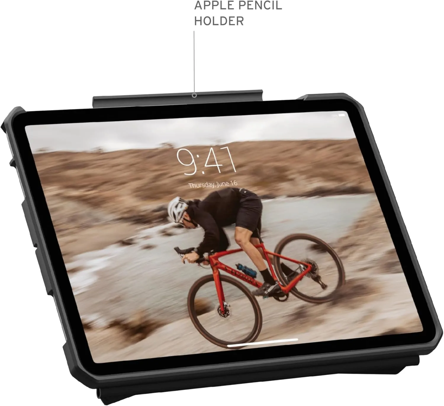 URBAN ARMOR GEAR UAG Designed for iPad Air 11" Case (6th/7th Gen 2024-2025) M3 A3266 A3267 - Rugged Adjustable Multi-Angle Stand Auto Sleep/Wake Folio Cover w/Pencil Holder, Essential Armor Black