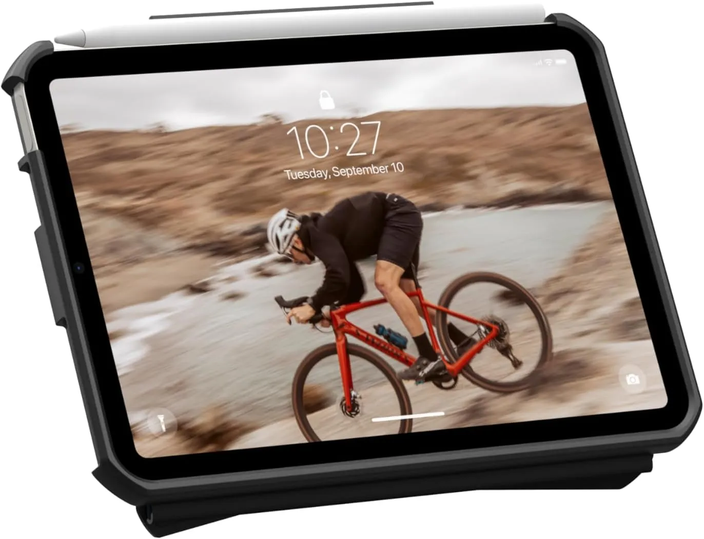 URBAN ARMOR GEAR UAG Designed for iPad mini A17 Pro Case (7th Gen, 2024) A2993 A2995 A2996 8.3" Essential Armor, Multi-Angle Adjustable Stand Protective Cover w/Pencil Pro/Pencil Holder, Cloud Blue