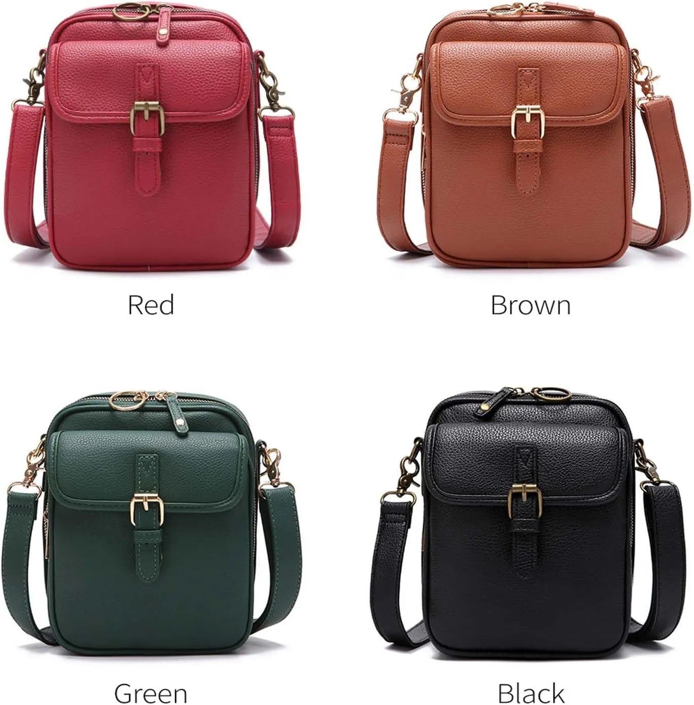 Urvashi Crossbody Leather Bag, 2025 Upgraded Urvashi Crossbody Bag for Women, Vintage Large Capacity Messenger Bag