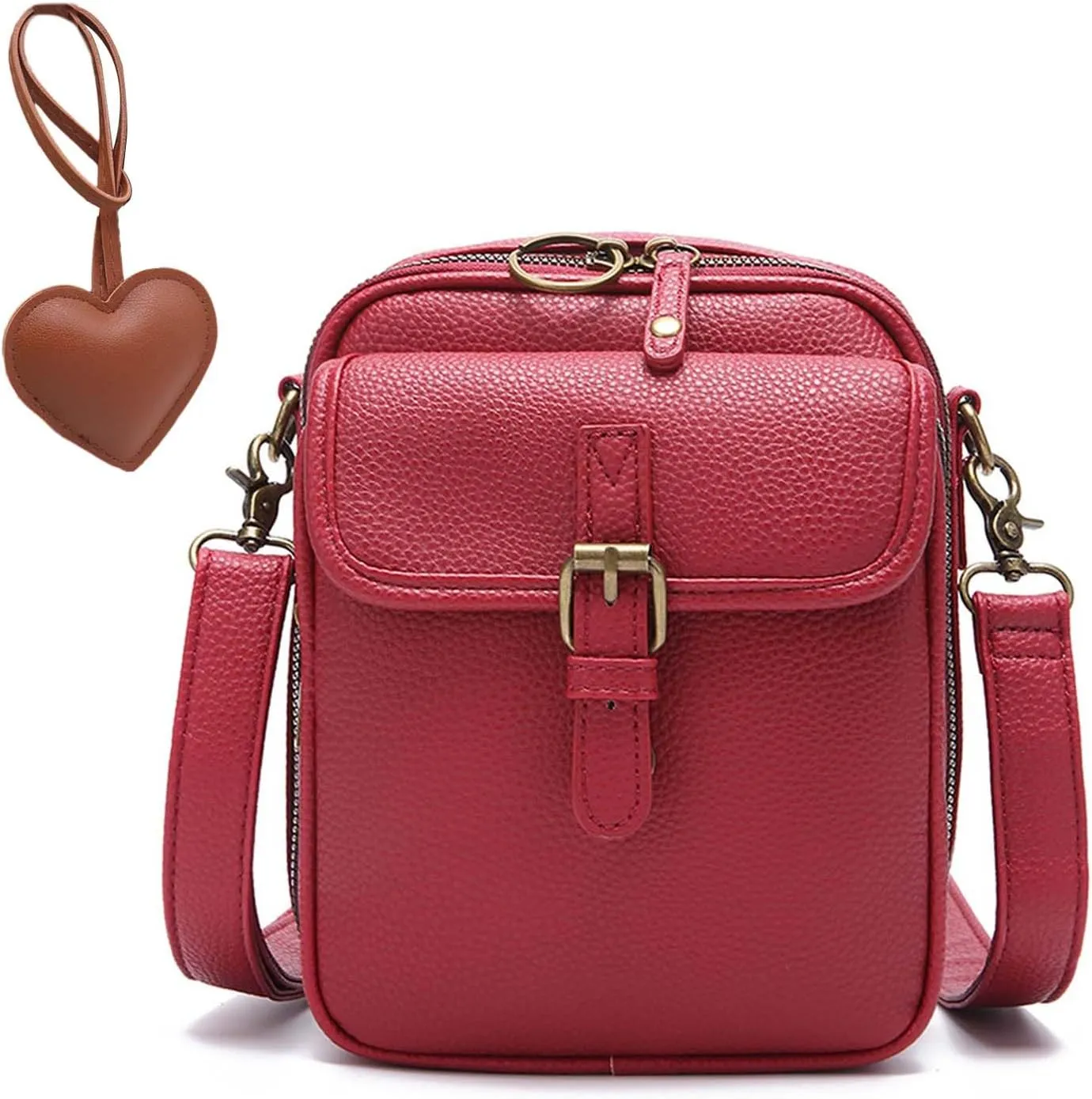 Urvashi Crossbody Leather Bag, 2025 Upgraded Urvashi Crossbody Bag for Women, Vintage Large Capacity Messenger Bag