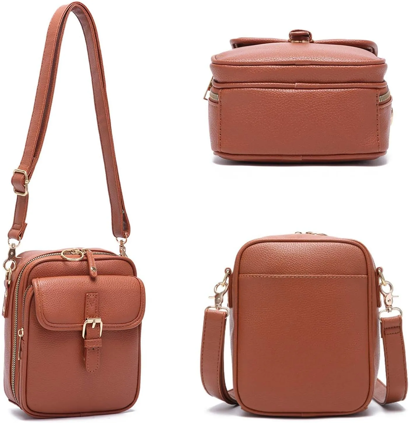 Urvashi Crossbody Leather Bag, 2025 Upgraded Urvashi Crossbody Bag for Women, Vintage Large Capacity Messenger Bag