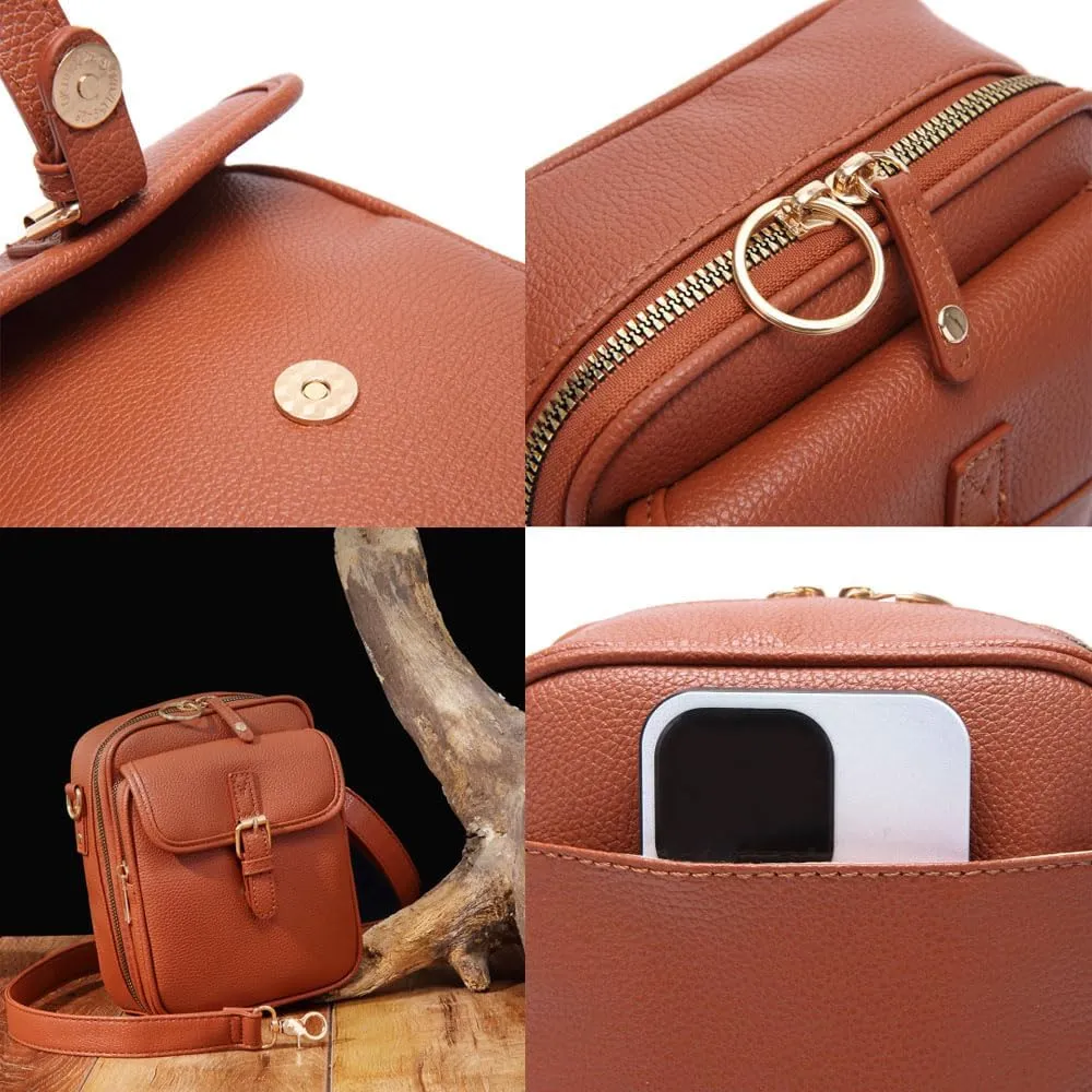 Urvashi Tojoyride Crossbody Bag, Upgraded Vintage Anti Theft Purse, Retro Double Layer Large Capacity Messenger Bag