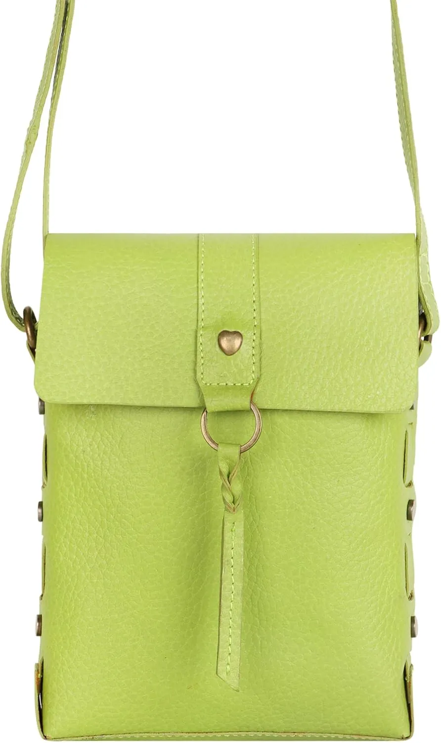 Vaan & Co. Long Crossbody Bag – Upcycled Genuine Leather Purse with Top Flap & Tassel, Stylish & Sustainable Shoulder Bag