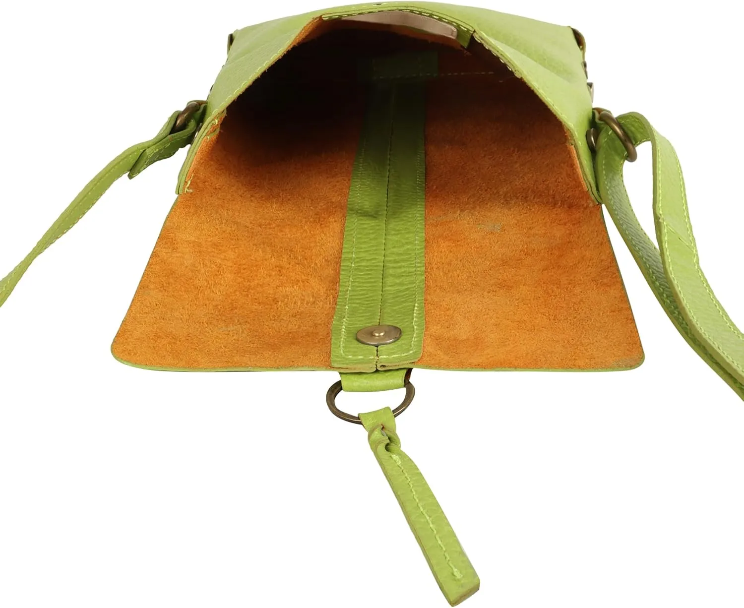 Vaan & Co. Long Crossbody Bag – Upcycled Genuine Leather Purse with Top Flap & Tassel, Stylish & Sustainable Shoulder Bag