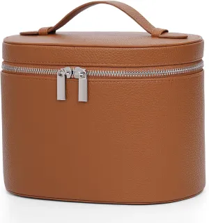 Vanity Case with Dividers Makeup Bag Travel Toiletry Bag for Women Portable Cosmetic Bag Vanity Makeup Case