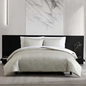 Vera Wang - King Comforter Set, Satin Weave Bedding Set with Matching Shams, Oeko-Tex Certified (Speckled Satin Weave Taupe, King)