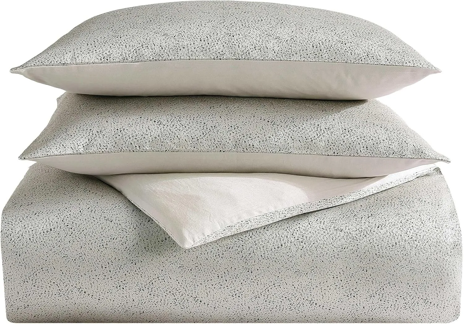 Vera Wang - King Comforter Set, Satin Weave Bedding Set with Matching Shams, Oeko-Tex Certified (Speckled Satin Weave Taupe, King)