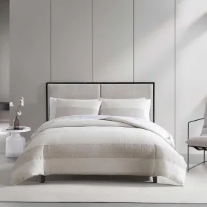 Vera Wang - King Duvet Cover Set, Soft Bedding Set with Matching Shams Chic Room Essentials (Chenille Waffle Stripe Beige, King)