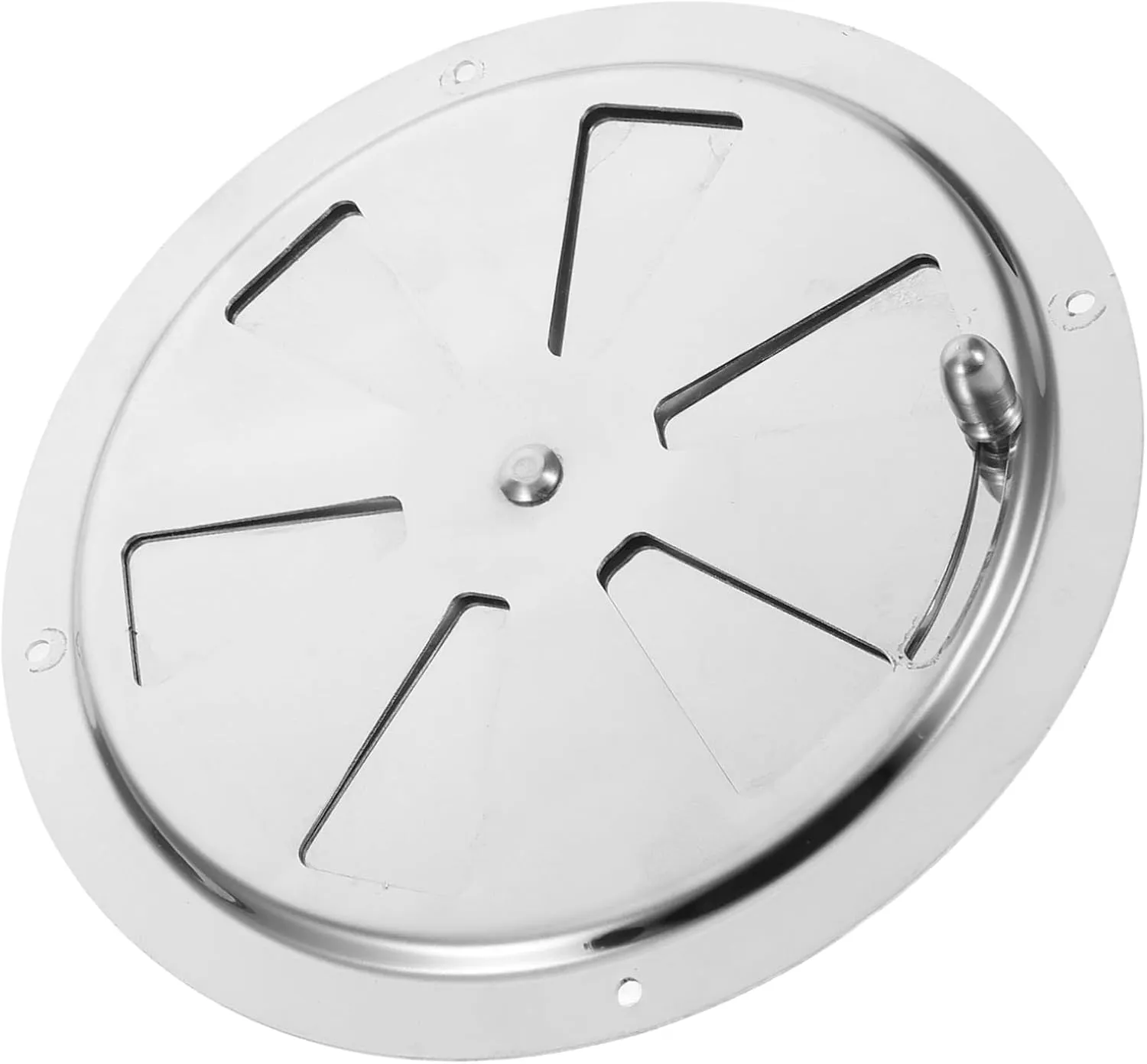 VICASKY Round Stainless Steel Ventilation Plate Louver Vent Cover with Side Knob for Yacht Boat Rv Durable Stainless Steel Optimal Airflow Control Elegant Mirror Finish