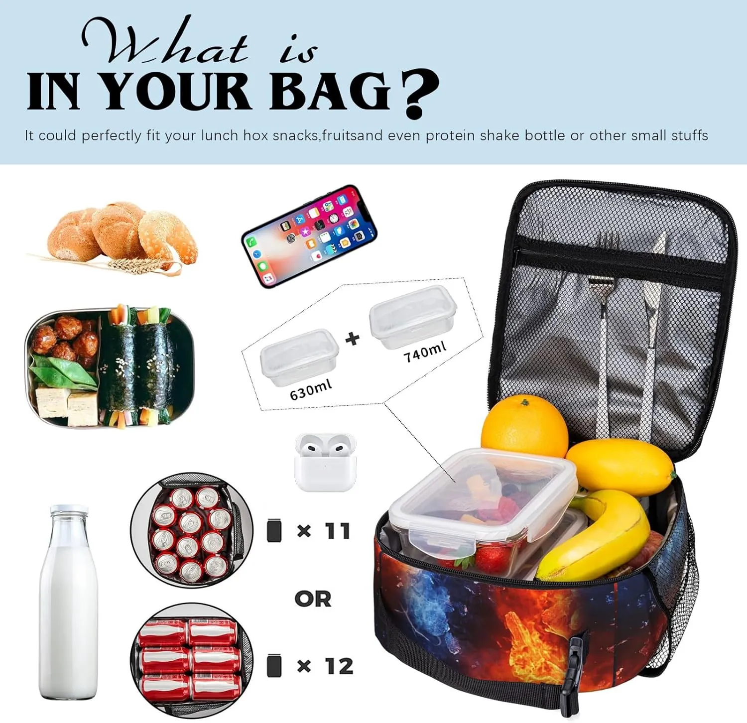 Video Game Lunch Box for Boys Gamepad Insulated Lunch Bag Reusable Cool Game Theme Lunchbox With Adjustable Shoulder Strap for Kids School Picnic Travel Back to School Gifts
