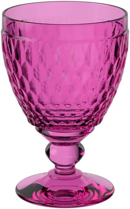 Villeroy & Boch - Boston Berry Water Glass, 250 ml, Crystal Glass for Soft Drinks, Dishwasher-Safe, Pink