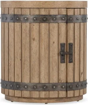 Vineyard Row Wine Barrel End Table in Light Natural Wood by Hooker Furnishings